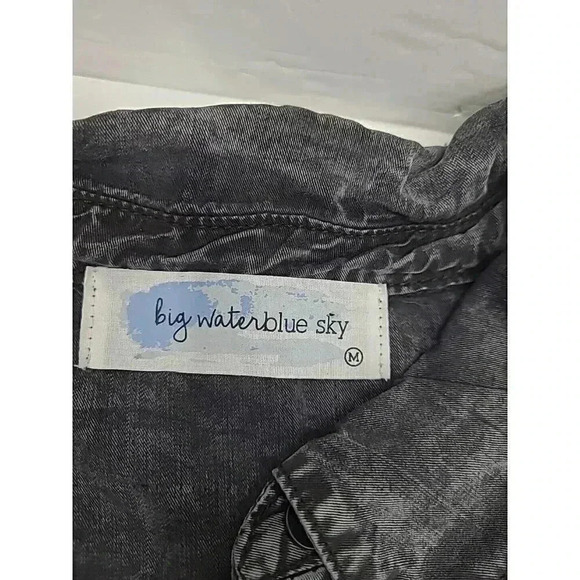 Big Water Blue Sky Jumpsuit Black Chambray Women's Size Medium - Picture 4 of 6